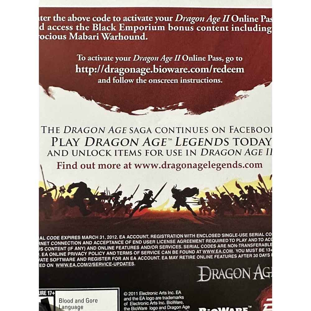 Dragon Age II PC Windows XP-Vista-Windows7 - Picture 4 of 4